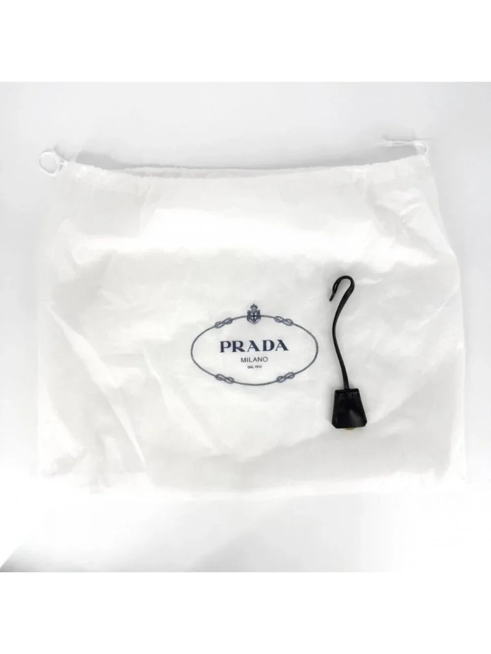 Prada Handbag Triangle Logo Tote Nylon Black Gold Vintage
